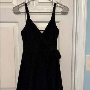 Floral cut outs Black Dress